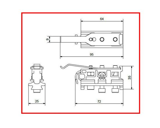 Henderson Husky clip stop - Dimensions