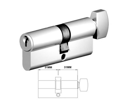 Key & turn lock cylinder