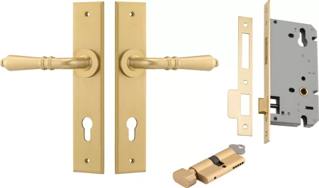 Sarlat Lever - Chamfered Entrance Set - Key / Turn - GLD