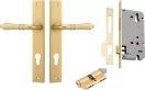 Sarlat Lever - Rectangular Entrance Set - Key / Key - GLD