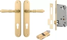 Sarlat Lever - Oval Entrance Set - Key / Key - GLD