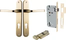 Annecy Lever - Oval Entrance Set - Key / Turn - PB