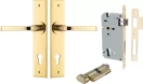 Annecy Lever - Chamfered Entrance Set - Key / Turn - PB