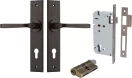 Annecy Lever - Chamfered Entrance Set - Key / Key - SB