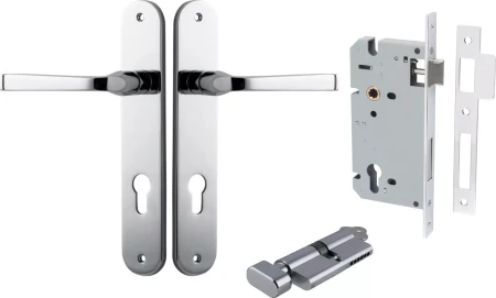 Annecy Lever - Oval Entrance Set - Key / Turn - CP