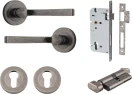 Annecy Lever - Round Rose Entrance Set - Key / Turn - DN