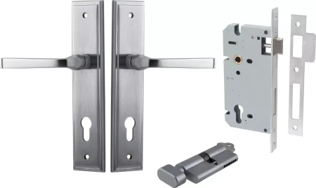 Annecy Lever - Stepped Entrance Set - Key / Turn - SC