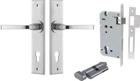 Annecy Lever - Chamfered Entrance Set - Key / Turn - SC