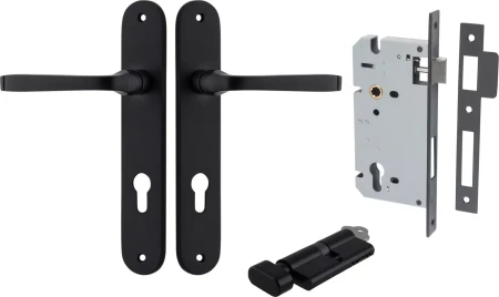 Annecy Lever - Oval Entrance Set - Key / Turn - MB