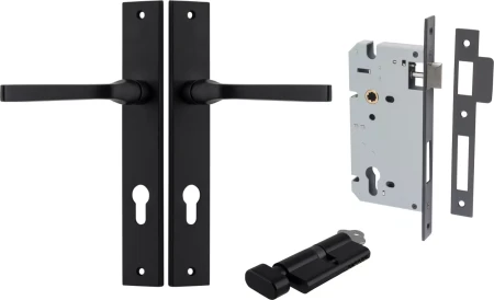 Annecy Lever - Rectangular Entrance Set - Key / Turn - MB