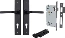 Annecy Lever - Chamfered Entrance Set - Key / Turn - MB