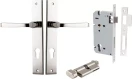 Annecy Lever - Rectangular Entrance Set - Key / Turn - PN