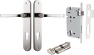 Annecy Lever - Oval Entrance Set - Key / Turn - PN