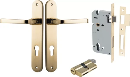 Annecy Lever - Oval Entrance Set - Key / Key - PB