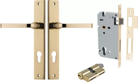 Annecy Lever - Rectangular Entrance Set - Key / Key - PB