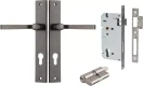 Annecy Lever - Rectangular Entrance Set - Key / Key - DN