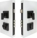 Mini Lever Lock Kit Square 60mm B/Set - BLK