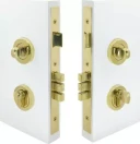 Double Turn Lock Kit Round 60mm B/Set - PB