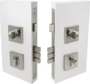 Double Turn Lock Kit Square 60mm B/Set - BN