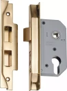 Rebated Euro Mortice Lock - Backset 46mm - PB