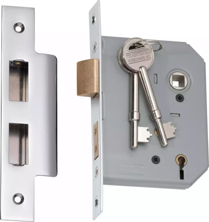 5 Lever Mortice Lock - Backset 57mm - CP