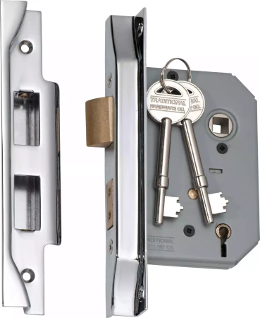 Rebated 5 Lever Mortice Lock - Backset 57mm - CP