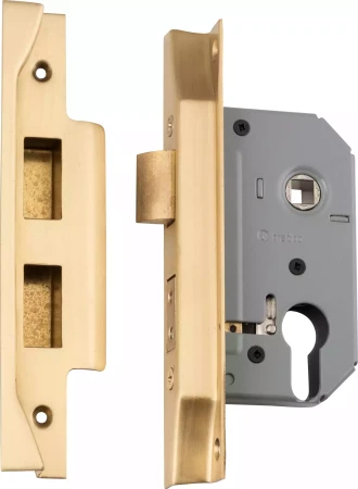 Rebated Euro Mortice Lock -  Backset 57mm - SB