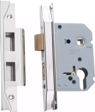 Rebated Euro Mortice Lock -  Backset 57mm - PN