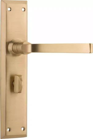 Menton Lever - Long Backplate - Privacy Pair - SB