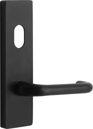 Wide External With Lever & Cylinder Hole - BLK