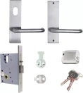 90 Lever on Plate Storeroom Door Lock Kit - Extended Cyl - SC