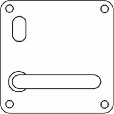 811 RH Alpha Internal Plate w/ Cylinder Hole - SC