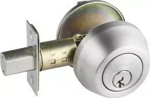 R160 Denver Round S/Cylinder Deadbolt - SN