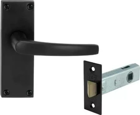 Contract Lever Passage Set on 120 x 42mm Plate - BLK