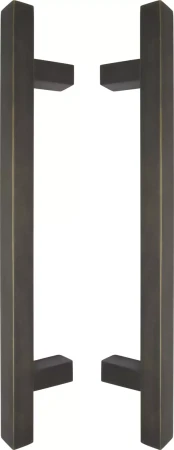 Brass - Square - Pull Handle Set - 300mm - DRB