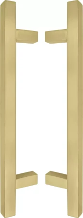 Brass - Square - Pull Handle Set - 300mm - MSB