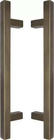 Brass - Square - Pull Handle Set - 300mm - OR