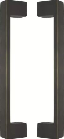 Square 235mm Solid Brass Pull Handle Set - DRB