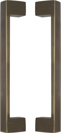 Square 235mm Solid Brass Pull Handle Set - OR