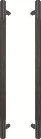 Brass - Pull Handle Set - 450mm - linear knurl - DRB