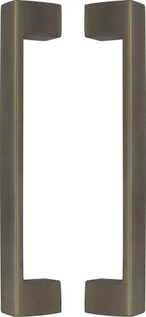 Square 235mm Solid Brass Pull Handle Set - RB