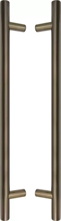 Brass - Round - Pull Handle Set - 400mm - AB