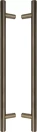 Brass - Round - Pull Handle Set - 400mm - AB