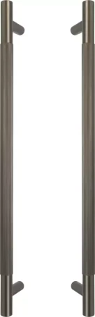 Brass - Pull Handle Set - 450mm - linear knurl - GN