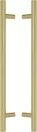 Brass - Round - Pull Handle Set - 400mm - PB