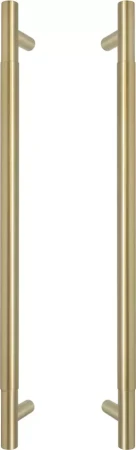 Brass - Pull Handle Set - 450mm - plain - MSB