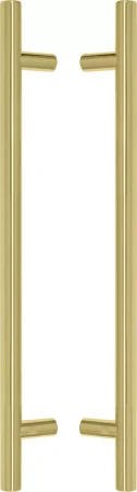 Brass - Round - Pull Handle Set - 400mm - UB