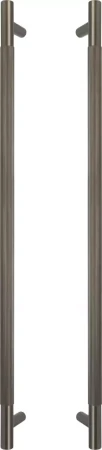 Brass - Pull Handle Set - 600mm - linear knurl - GN