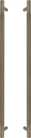 Brass - Pull Handle Set - 600mm - linear knurl - RB