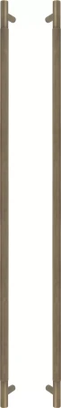 Brass - Pull Handle Set - 900mm - linear knurl - RB